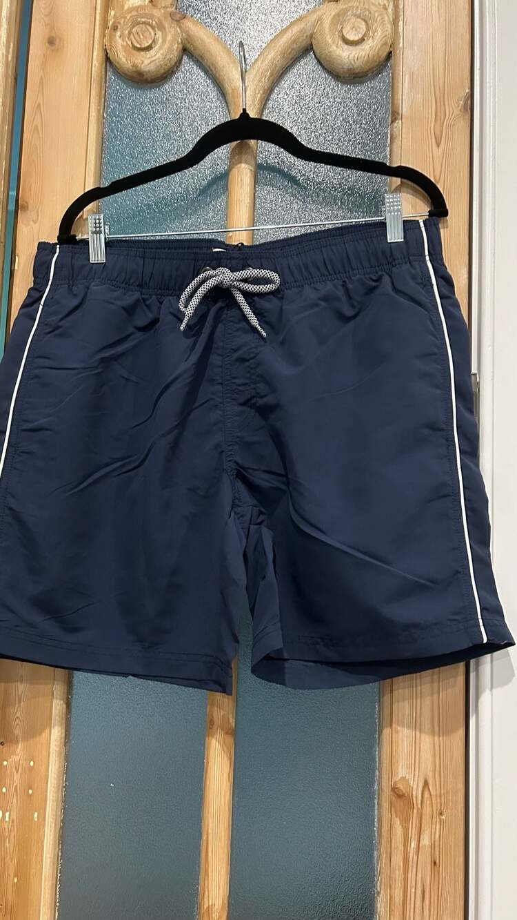 Blend Swim Trunks Size XL Navy Blue Color Changing Print When Wet